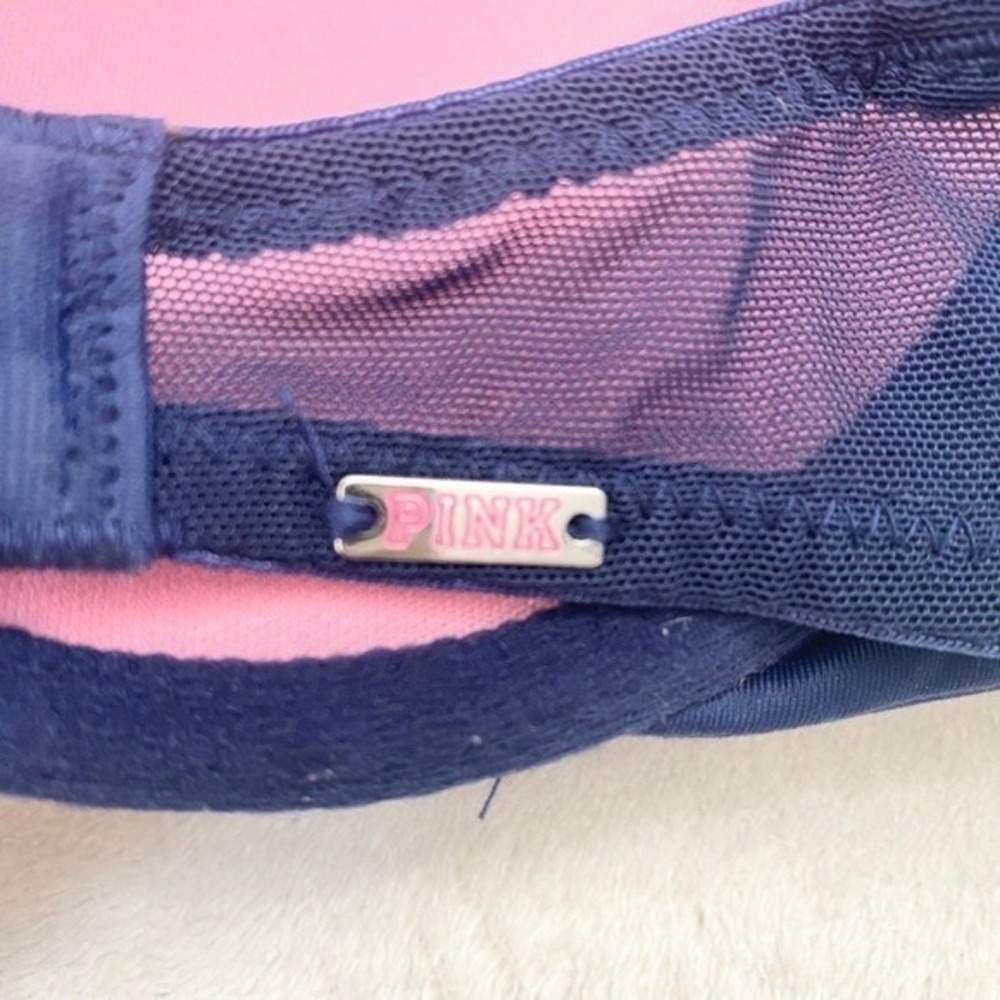 PINK Victoria's Secret Lace Date Push-Up Bra 32B Blue Pink Floral - Picture 8 of 8